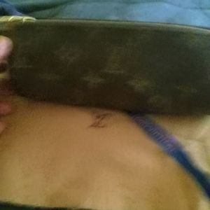 Authentic gucci frams/with velvet case and Louie Vuitton clutch with cloth LV